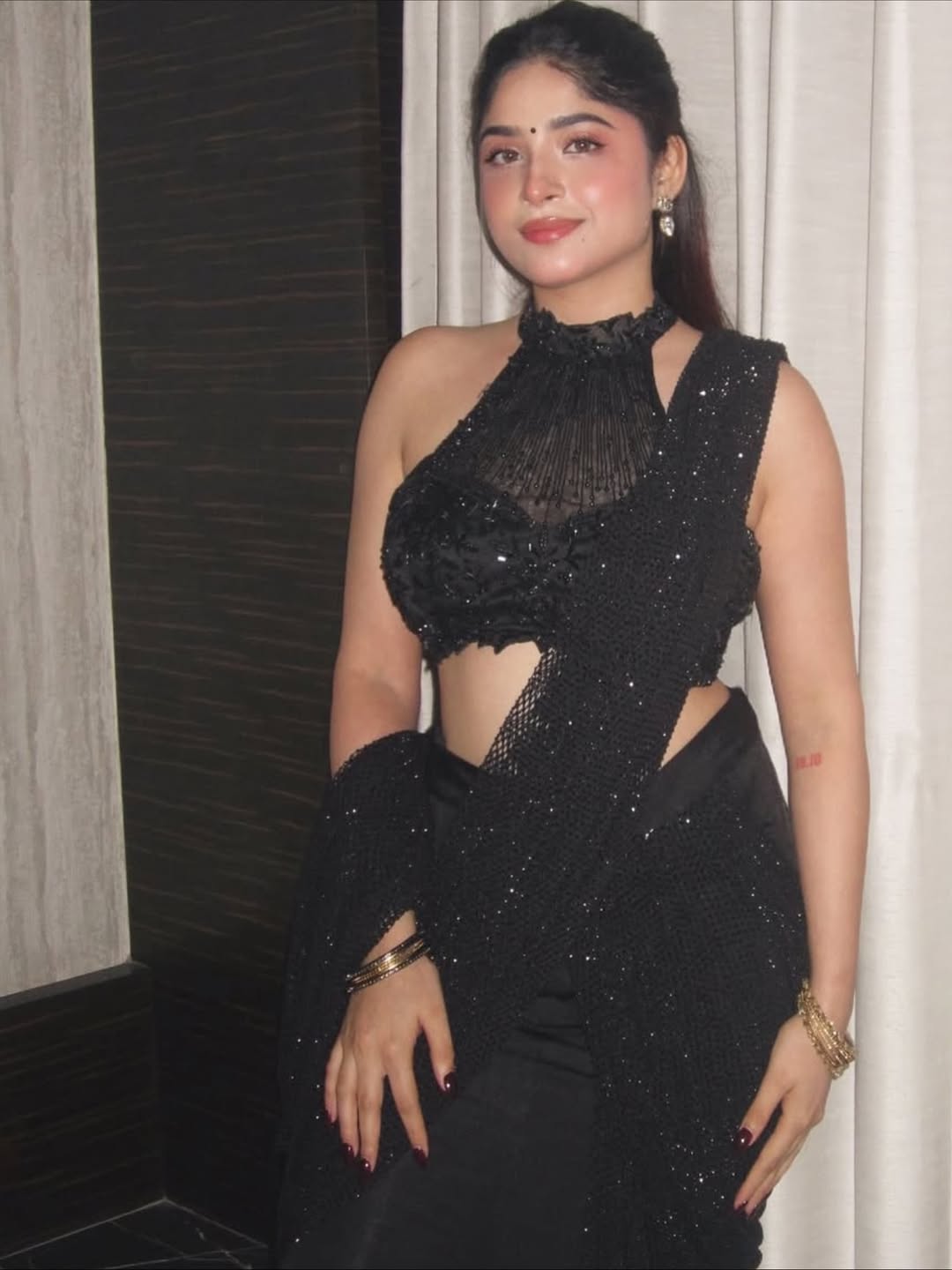 Midnight Affair - Black Drape Saree