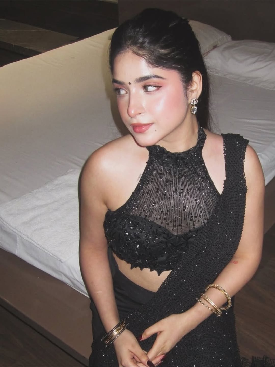 Midnight Affair - Black Drape Saree