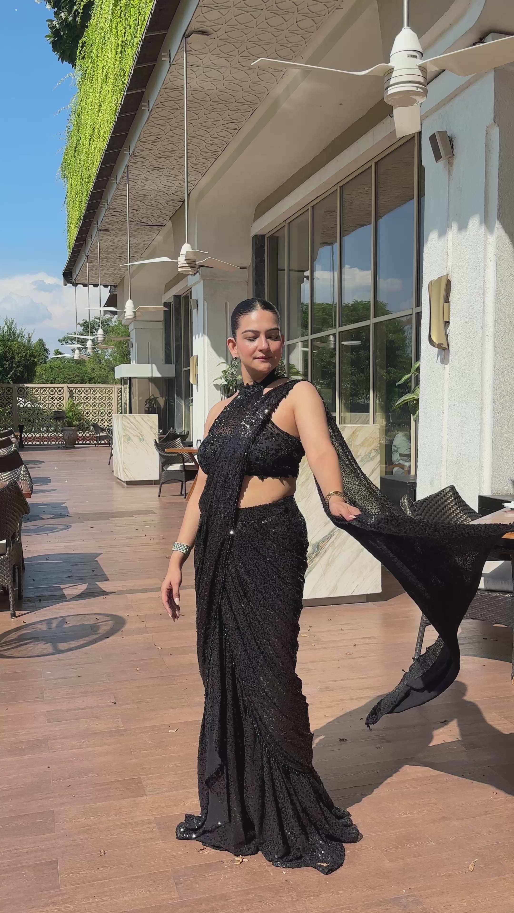 Sequence Black Saree